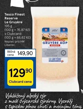 Sýr Le Gruyere Tesco Finest
