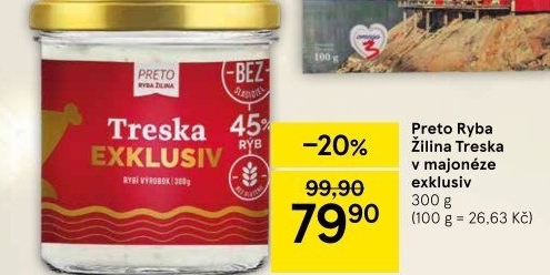 Treska v majonéze exclusive Preto Ryba Žilina
