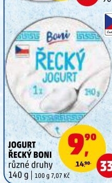 Ochucený jogurt řeckého typu Boni