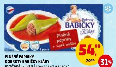 Papriky plněné v rajské omáčce mražené Dobroty babičky Kláry