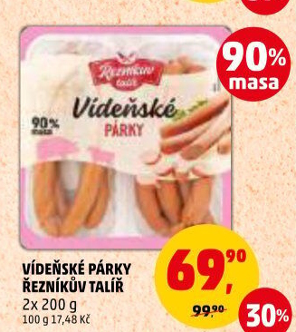 Párky vídeňské Řezníkův talíř