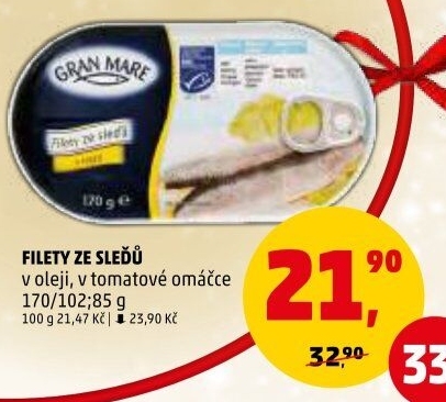 Sleď filety v oleji Gran Mare
