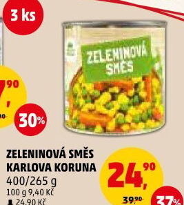 Zeleninová směs Karlova Koruna - konzervovaná