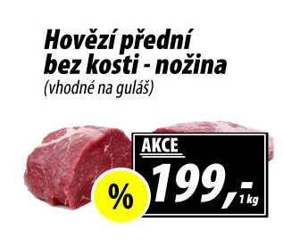 Hovězí přední bez kosti - nožina
