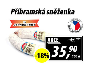 Klobása Příbramská sněženka Maso Příbram