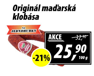 Maďarská klobása originál Příbramská uzenina