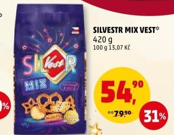 Krekry silvestrovský mix Vest