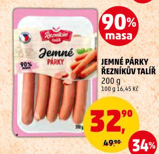 Párky jemné Řezníkův talíř