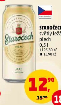 Pivo světlý ležák Staročech