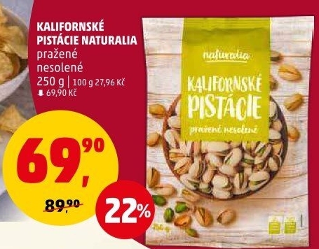 Pražené pistácie kalifornské Naturalia