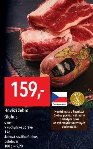 Hovězí žebra s kostí Globus