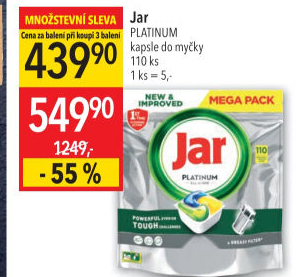 Kapsle do myčky Platinum Jar