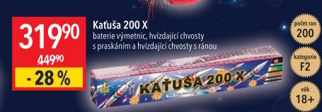 Ohňostroj Kaťuša 200 X Tarra