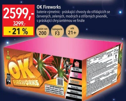 Ohňostroj OK Fireworks Tarra