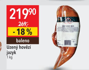 Uzený hovězí jazyk Kostelecké uzeniny