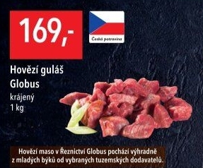 Hovězí maso na guláš Globus