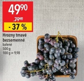 Hrozny tmavé bezsemenné
