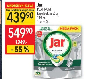 Kapsle do myčky Platinum Jar