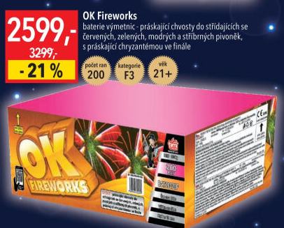 Ohňostroj OK Fireworks Tarra