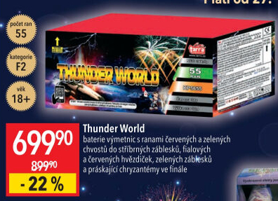 Ohňostroj Thunder World Tarra