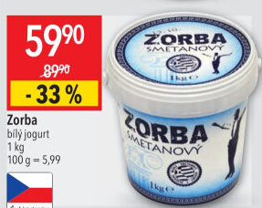 Bílý jogurt řecký Zorba