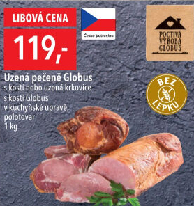 Uzená pečeně s kostí Globus