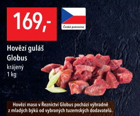 Hovězí maso na guláš Globus