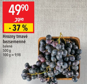 Hrozny tmavé bezsemenné