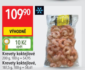 Krevety koktejlové mražené