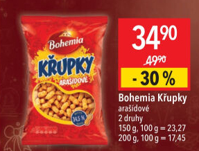 Křupky arašídové Bohemia