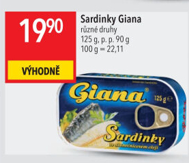 Sardinky v oleji Giana