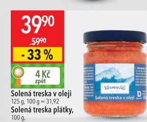 Treska solená v oleji Varmuža