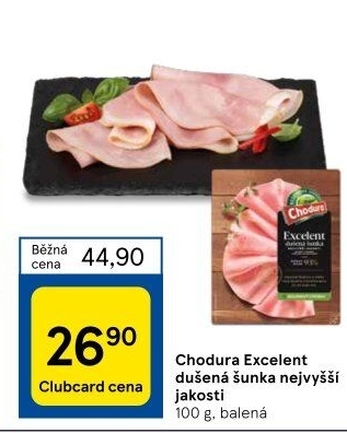 Dušená šunka nejvyšší jakosti Excelent Beskydské uzeniny Chodura