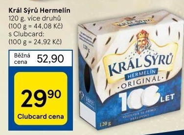 Sýr Hermelín Král sýrů