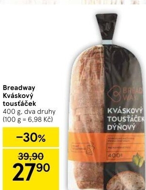 Toustový chléb kváskový Breadway