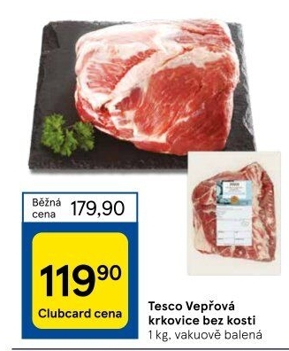 Vepřová krkovice bez kosti Tesco