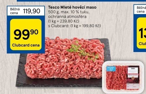 Hovězí mleté maso Tesco