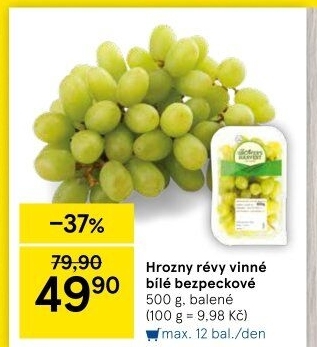Hrozny bílé bezsemenné