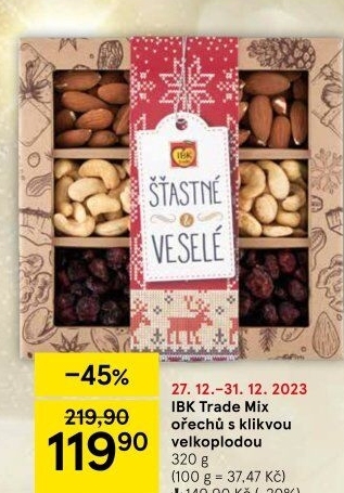 Mix oříšků a brusinek IBK trade