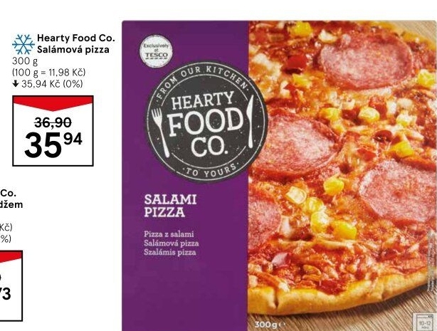 Pizza mražená Hearty Food Co Tesco