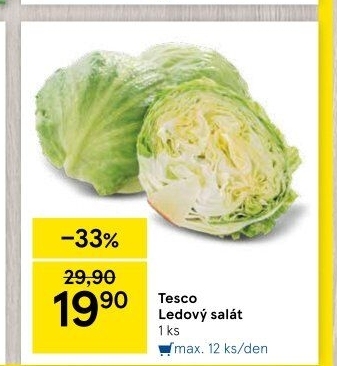 Salát ledový Tesco