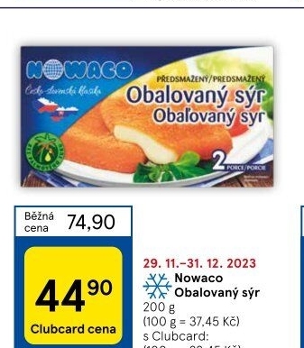 Sýr obalovaný mražený Nowaco