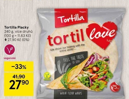 Tortilla pšeničná TortilLOVE