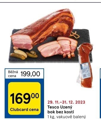 Uzený bok bez kosti Tesco