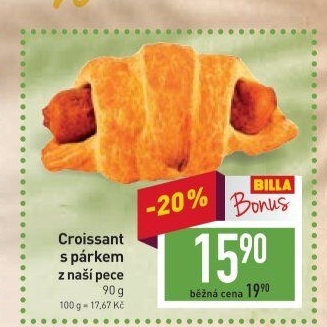 Croissant s párkem