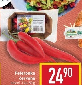 Feferonky červené