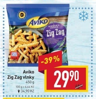 Hranolky vlnky mražené Zig Zag Aviko