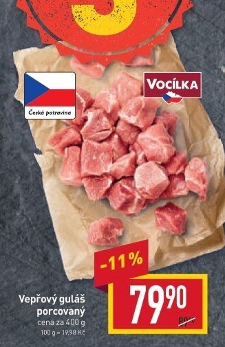 Maso na guláš vepřové Vocílka
