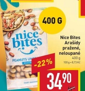 Neloupané arašídy Nice Bites