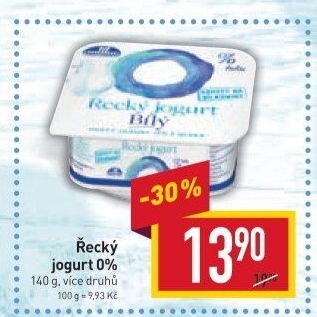 Ochucený jogurt řecký 0% Milko